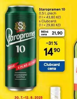 Tesco Pivo staropramen 10 nabídka