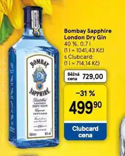 Tesco Bombay sapphire london dry gin nabídka