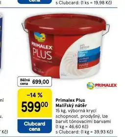 Tesco Primalex plus malířský nátěr nabídka