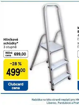 Tesco Hliníkové schůdky nabídka