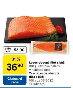 Tesco Losos obecný filet s kůží nabídka