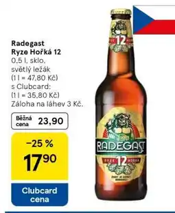 Tesco Radegast Ryze Hořká 12 nabídka