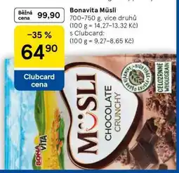Tesco Bonavita Müsli nabídka