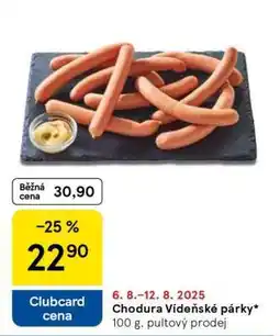 Tesco Chodura Vídeňské párky nabídka