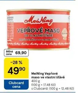 Tesco Meining Vepřové maso ve vlastní šťávě nabídka