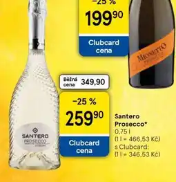 Tesco Santero Prosecco nabídka