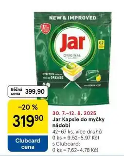 Tesco Jar Kapsle do myčky nádobí nabídka