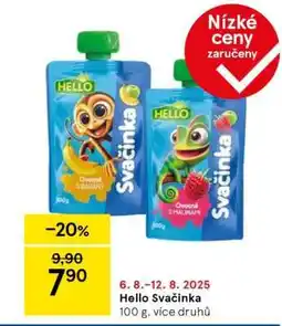 Tesco HELLO Svačinka nabídka