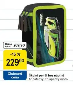 Tesco Školní penál bez náplně nabídka