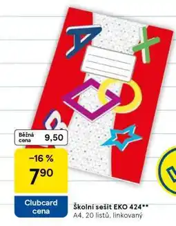 Tesco Školní sešit EKO 424 nabídka