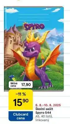 Tesco Školní sešit Spyro 544 nabídka