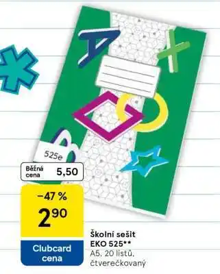 Tesco Školní sešit EKO 525 nabídka