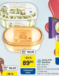 Tesco Carte d’Or Zmrzlina nabídka