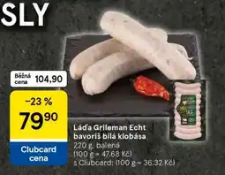 Tesco Láda Grileman Echt bavoriš bílá klobása nabídka