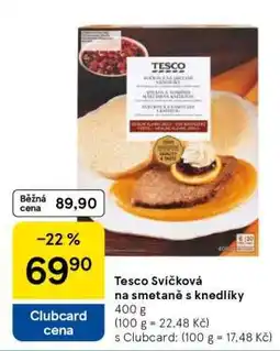 Tesco Tesco Svíčková na smetaně s knedlíky nabídka