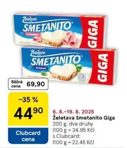 Tesco Želetava Smetanito GIGA nabídka