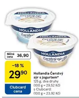 Tesco HOLLANDIA Čerstvý sýr s jogurtem nabídka