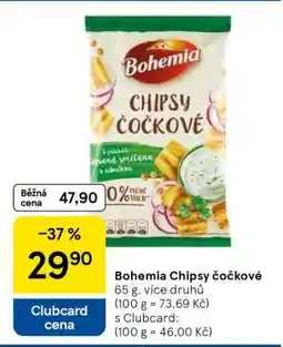 Tesco Bohemia Chipsy čočkové nabídka