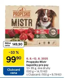 Tesco Propesko Mistr Kapsičky pro psy nabídka