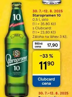 Tesco Staropramen 10 nabídka