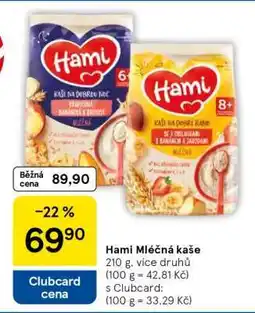 Tesco Hami Mléčná kaše nabídka