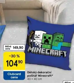 Tesco Dětský dekorační polštář Minecraft nabídka