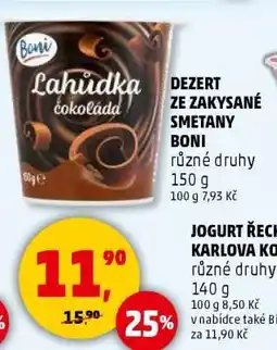 Penny Market DEZERT ZE ZAKYSANÉ SMETANY BONI nabídka