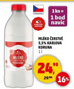 Penny Market MLÉKO ČERSTVÉ 3,5% KARLOVA KORUNA nabídka