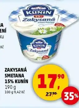 Penny Market ZAKYSANÁ SMETANA 15% KUNÍN nabídka
