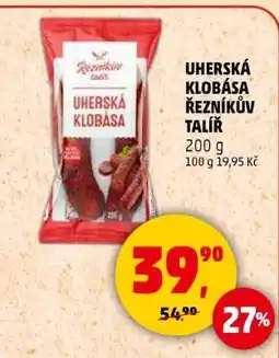 Penny Market UHERSKÁ KLOBÁSA ŘEZNÍKŮV TALÍŘ nabídka