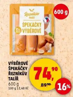 Penny Market VÝBĚROVÉ ŠPEKÁČKY ŘEZNÍKŮV TALÍŘ nabídka