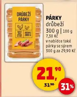 Penny Market PÁRKY drůbeží nabídka