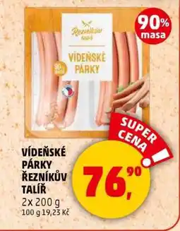 Penny Market VÍDEŇSKÉ PÁRKY ŘEZNÍKŮV TALÍŘ nabídka