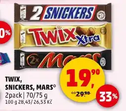 Penny Market Twix, Snickers, Mars nabídka