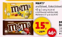 Penny Market M&M's arašídové, čokoládové nabídka