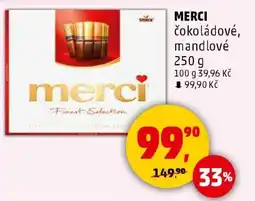 Penny Market MERCI čokoládové, mandlové 250 g nabídka