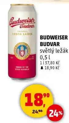 Penny Market BUDWEISER BUDVAR světlý ležák 0,5 l nabídka