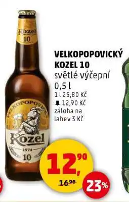 Penny Market VELKOPOPOVICKÝ KOZEL 10 světlé výčepní nabídka