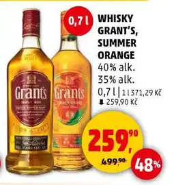 Penny Market WHISKY GRANT’S, SUMMER ORANGE nabídka
