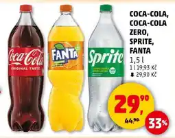Penny Market COCA-COLA, COCA-COLA ZERO, SPRITE, FANTA nabídka