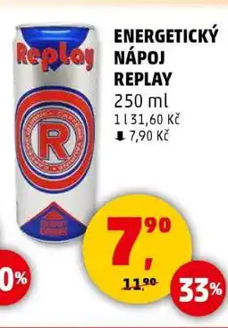 Penny Market ENERGETICKÝ NÁPOJ REPLAY nabídka
