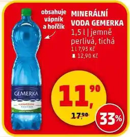 Penny Market MINERÁLNÍ VODA GEMERKA nabídka