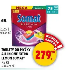 Penny Market Tablety do myčky All in One Extra Lemon Somat nabídka