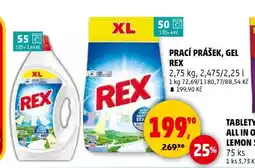 Penny Market PRACÍ PRÁŠEK, GEL REX nabídka
