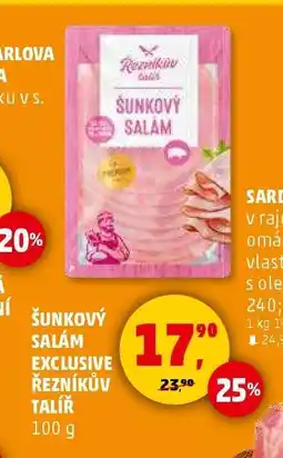 Penny Market Šunkový salám Exclusive Řezníkův talíř nabídka