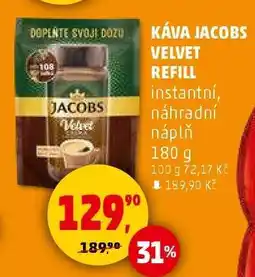 Penny Market Káva Jacobs Velvet Refill nabídka