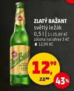 Penny Market Zlatý Bažant světlý ležák nabídka