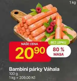 Hruška Bambini párky Váhala 100 g nabídka
