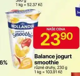 Hruška HOLLANDIA Balance jogurt smoothie různé druhy, 230g nabídka