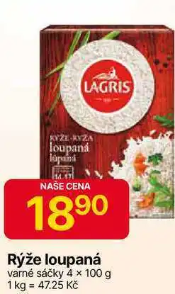 Hruška LAGRIS Rýže loupaná varné sáčky 4 x 100 g nabídka